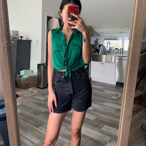 VInce Camuto Tie Button Blouse